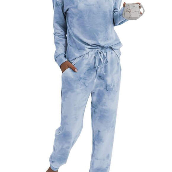 Women's Long Sleeve Jogger Pajama Set - Soft Loungewear Matching Outfit